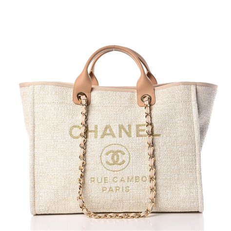 chanel deauville tote bag beige|Chanel deauville tote bag organizer.